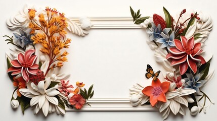 Generative AI : Wedding, birthday stationery mock-up scene. Blank greeting cards, vellum envelope and postage stamp. Foral composition of pink peonies, chameleucium flowers on white table. Vertical fl