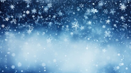 Fototapeta premium A white and blue Christmas background with snowflakes, ideal illustration for Christmas. Generative AI