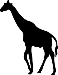 Animal of Giraffe Silhouette Illustration Vector