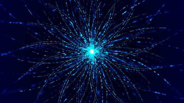 Futuristic background from lines. Abstract technology background. Technology concept. Big data. 3d rendering.