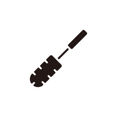 Toilet brush icon.Flat silhouette version.