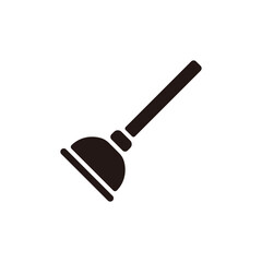 Plunger icon.Flat silhouette version.