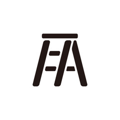 Stepladder icon.Flat silhouette version.