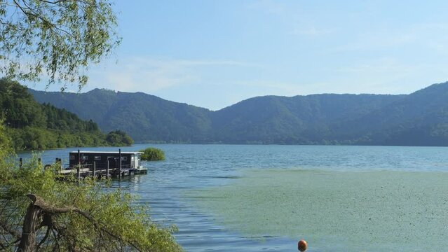 Scenery of a lake called Lake Yogo in Shiga Prefecture, Japan, summer