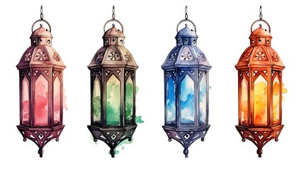 Oriental Arabic magical lantern, watercolor.