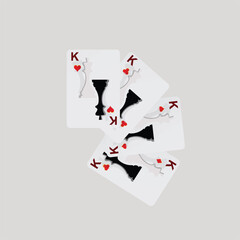 Poker playing cards, royal king concept eps 10
