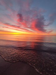 sunset over the sea