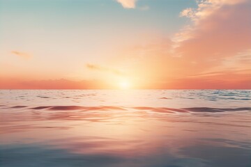 Fototapeta na wymiar Sea or lake, water, light waves, twilight, sunlight in warm colors