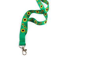 Sunflower lanyard, symbol of people with invisible or hidden disabilities.