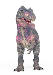 giganotosaurus is standing up on white background © DM7