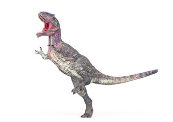 giganotosaurus is ready to fight on white background © DM7
