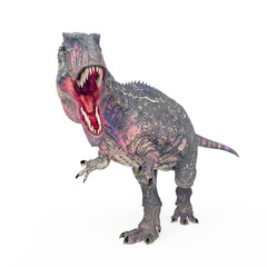 giganotosaurus in action on white background © DM7