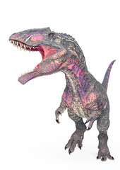 giganotosaurus is calling the others on white background © DM7