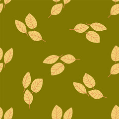 Autumn seamless pattern design. Repeat design with autumn thematics elements