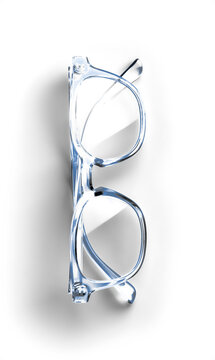 Blue Clear Frame Reading Glasses 1