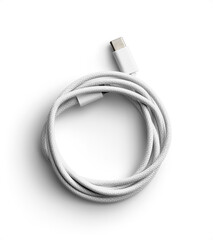 Braided USB-C Cable Rolled 3 © Custom Scene