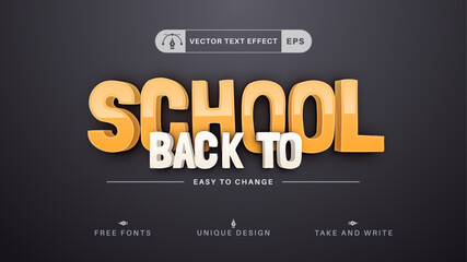 Back to School - Editable Text Effect, Font Style