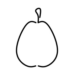 Illustration of a stylized pear