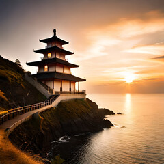 Obraz premium sunset over the sea