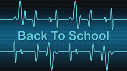 Back To School Heartbeat Banner Background 
