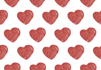 seamless pattern with red hearts