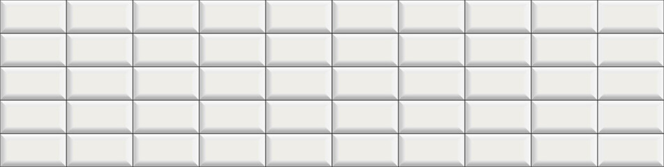 subway tile background. white seamless stack bond patter for kitchen backsplash, bathroom wall, shower. ceramic vector grid tile texture