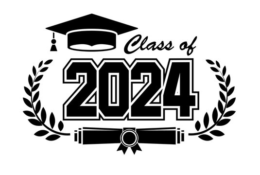 Graduation Class Of 2024 Greeting Text Vector, Class Of 2024, 2024,  Graduation Class Of 2024 PNG and Vector with Transparent Background for  Free Download