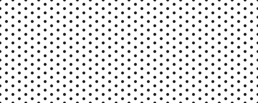 polka dot seamless pattern background. black and white dot texture. vector illustration