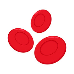 Red Blood cell cartoon vector. Red Blood cell on white background.