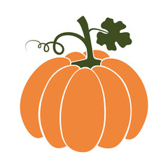 Pumpkins. Silhouette. Illustration on transparent background