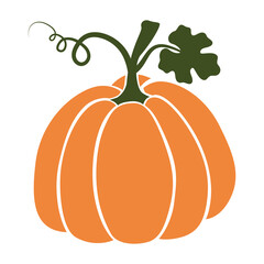Pumpkins. Silhouette. Illustration on transparent background