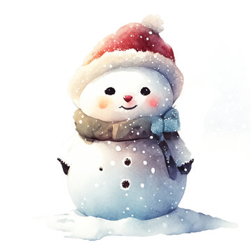 cute snowman Ai generated 