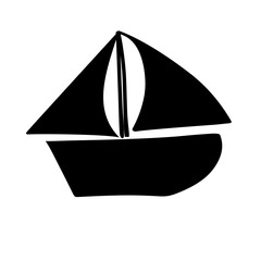 sailboat silhouette icon