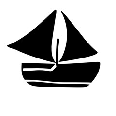 sailboat silhouette icon