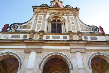 Facade of the sanctuary of Santa Verdiana in Castelfiorentino, Tuscany, Italy