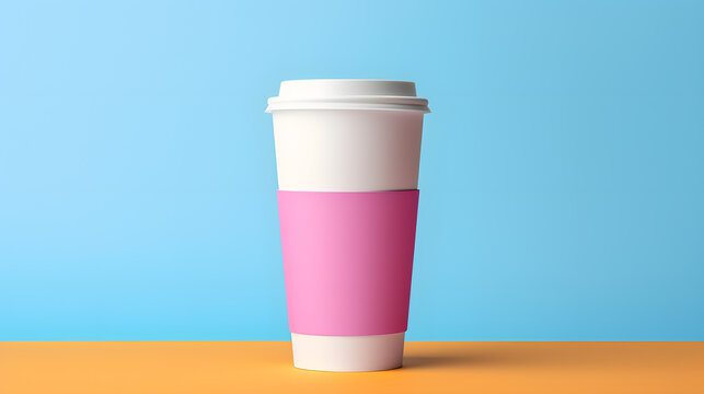 Colorful takeaway coffee cups