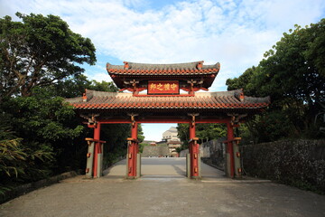 Scenery of the world heritage "Shuri Castle" in Okinawa Prefecture, Japan
