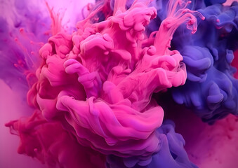 Fototapeta premium Colorful pink and purple smoke