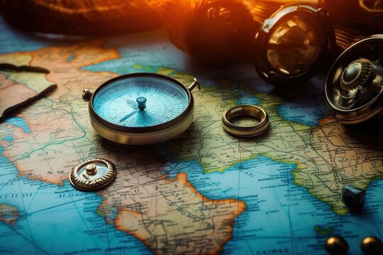 Travel geography navigation concept background