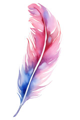 watercolor clip art feather rainbow colours AI art Midjourney
