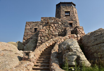 Fototapeta premium Castle on Top of Harney Peak in South Dakota