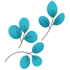 Ornamental and auspicious plant illustration set