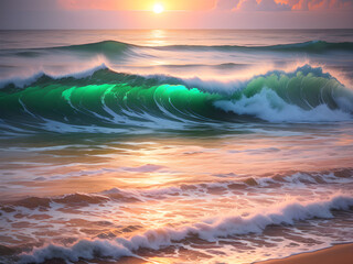 Strand im Sonnenuntergang