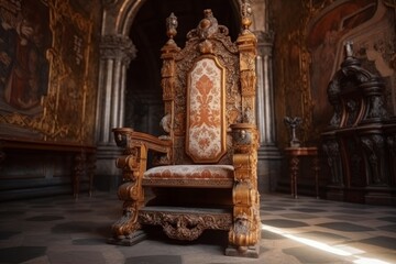 Majestic fantasy throne cinema. Generate Ai
