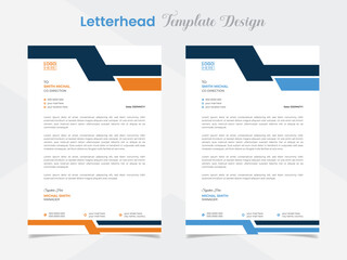 modern corporate business style letterhead design template