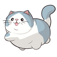 cute chubby goofy kitten