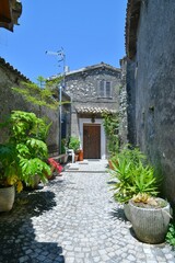 The historic village Olevano Romano, Italy.