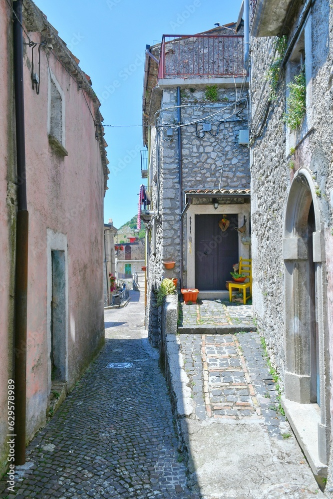 Canvas Prints The Campanian village of Letino, Italy.