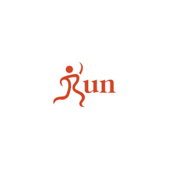Obraz premium Creative wordmark logo, R for Run logo / Running logo vector template on white background