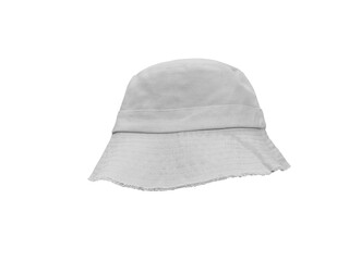 White bucket hat PNG transparent